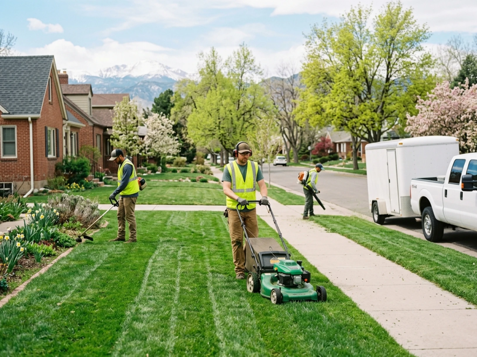 Spring lawn care Denver